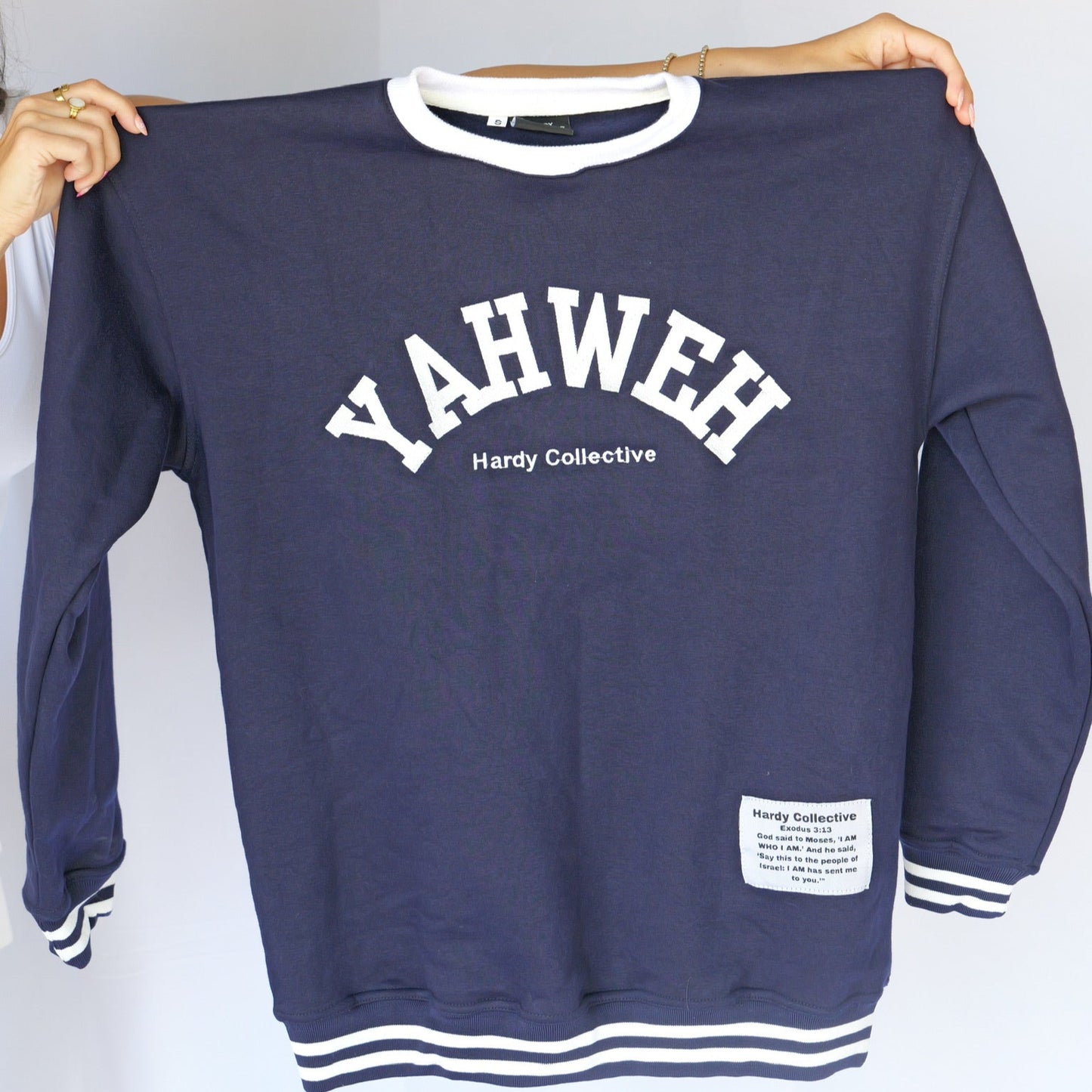 Yahweh Navy Blue Pullover – "I Am Who I Am" Edition
