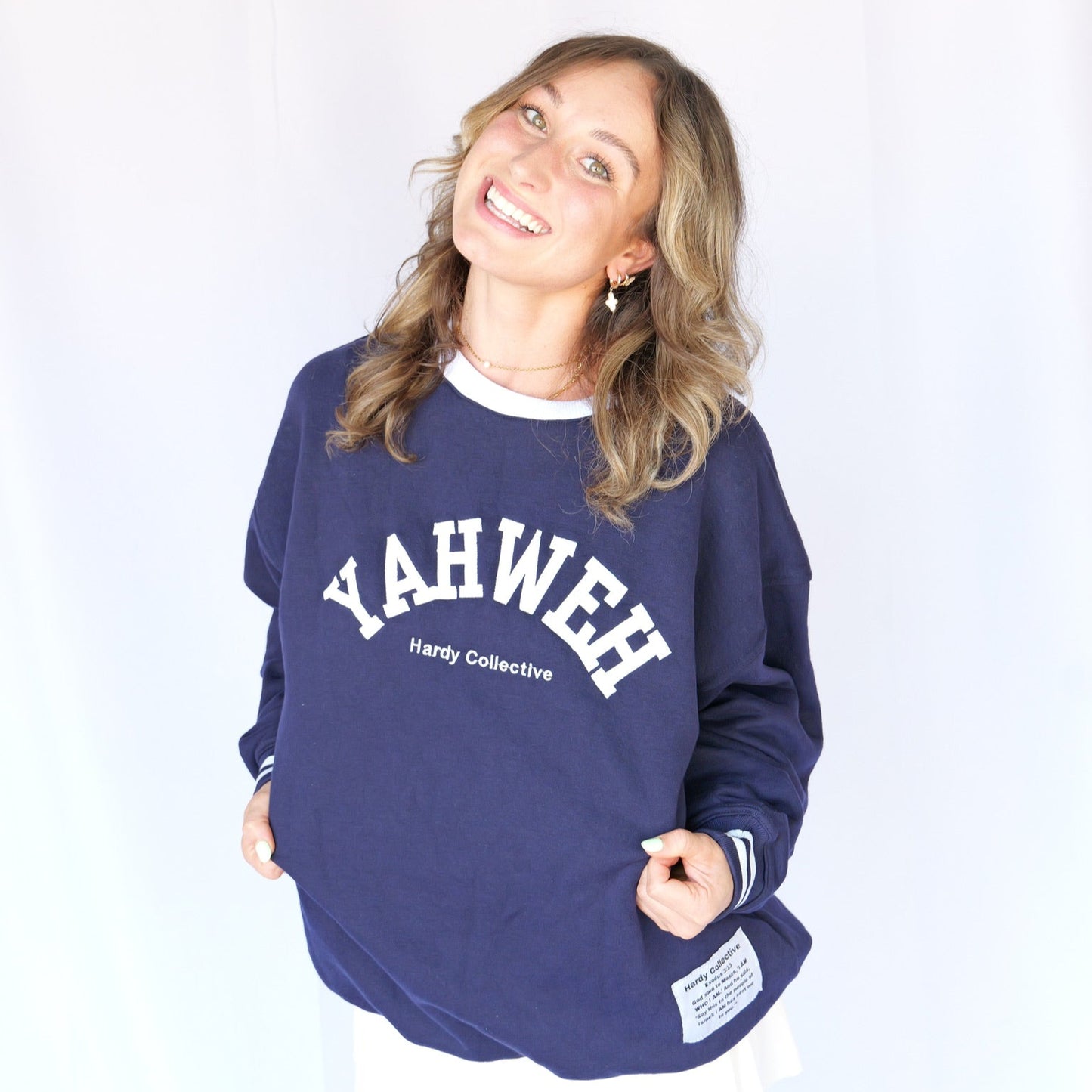Yahweh Navy Blue Pullover – "I Am Who I Am" Edition