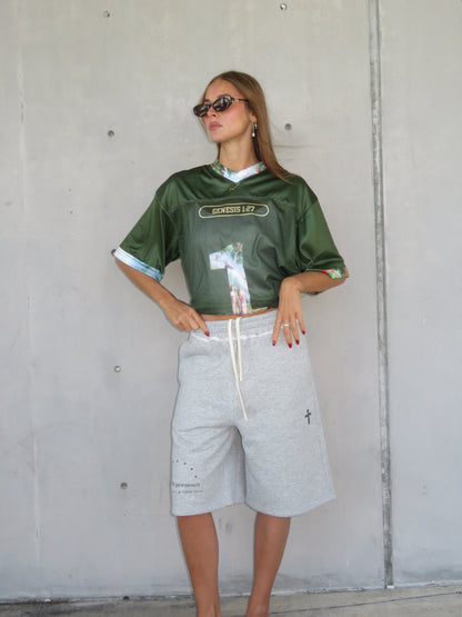 Unisex Raw Edge Fleece Jorts