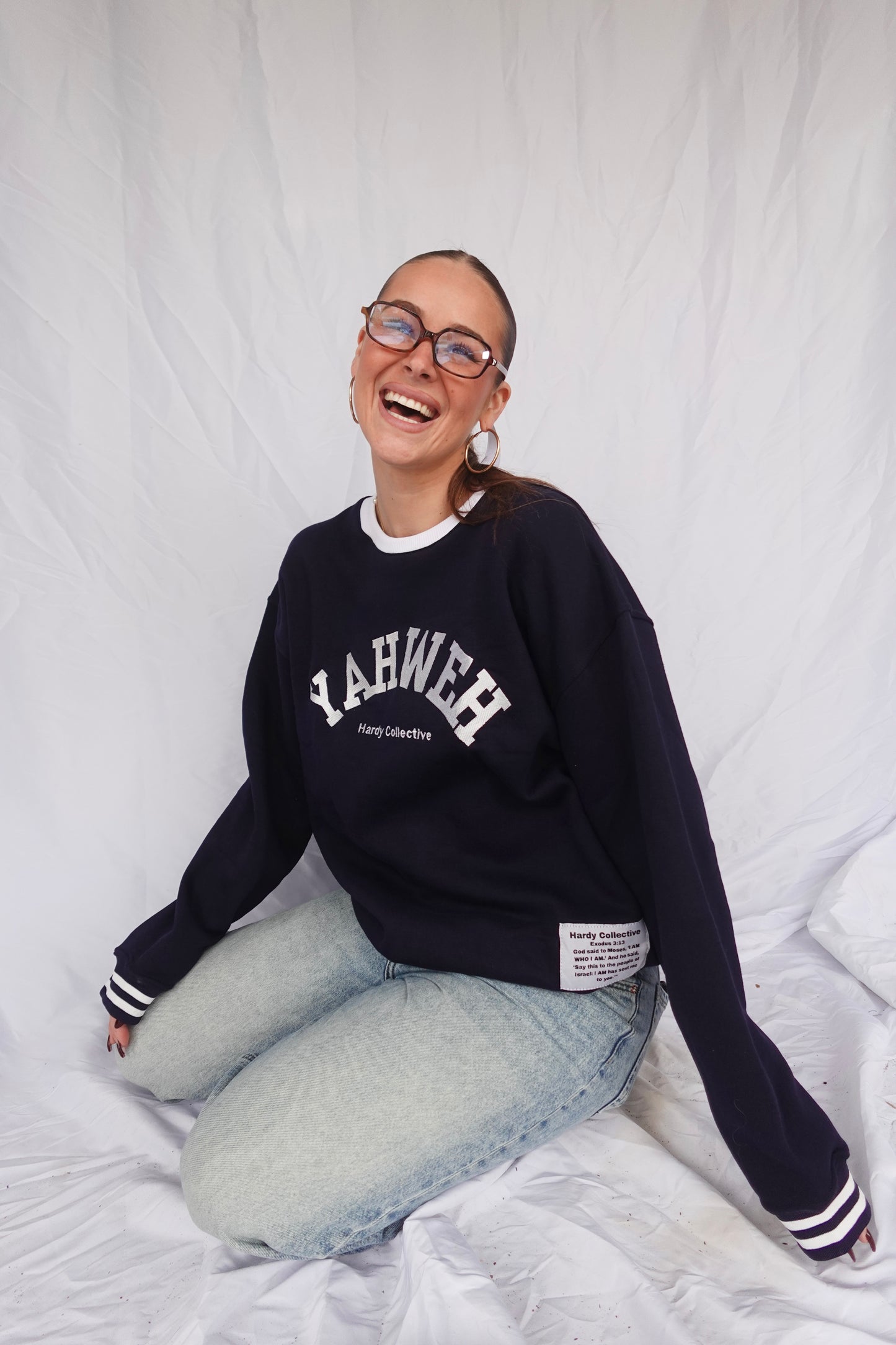 Yahweh Navy Blue Pullover – "I Am Who I Am" Edition