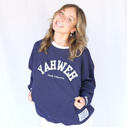 Yahweh Navy Blue Pullover – "I Am Who I Am" Edition